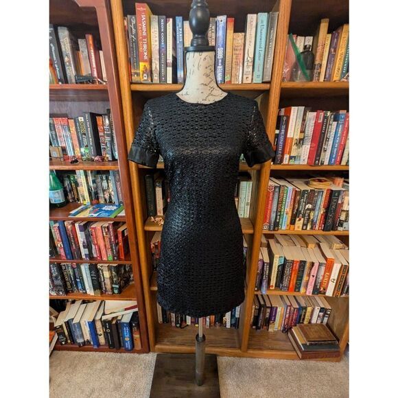 Diane Von Fursternburg Women’s Size 4 Black Mini Cocktail Cindy Dress Back Zip - Picture 1 of 7